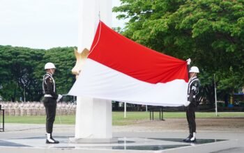 Irdam Iskandar Muda Pimpin Upacara Bendera Bulanan di Lapangan Blang Padang Kota Banda Aceh 