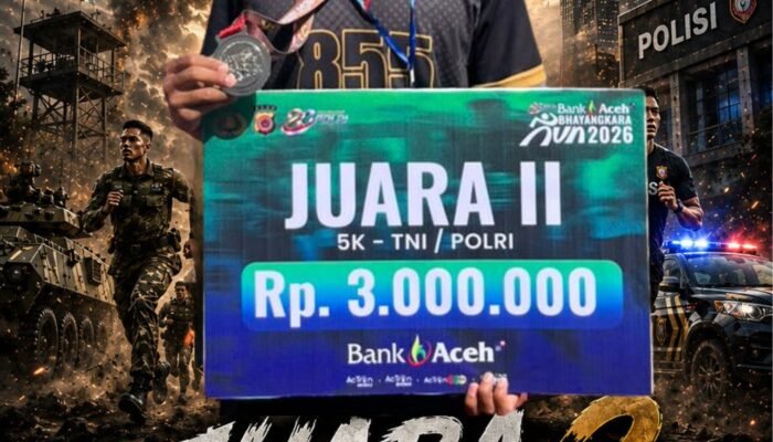 Prajurit Kodam Iskandar Muda raih Juara 2 Bhayangkara Run 2026 di Banda Aceh