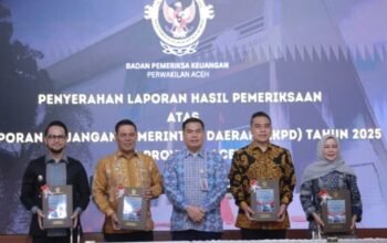 Ketua DPRK Aceh Besar Hadiri Penyerahan LHP Atas LKPD Tahun 2025, Aceh Besar Raih WTP Ke-14 Kali Berturut-Turut.