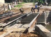 Kodim 0108/Agara Bersama Warga Percepat Pembangunan Jembatan Beton di Ds. Lawe Serke, Aceh Tenggara 