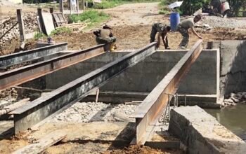 Kodim 0108/Agara Bersama Warga Percepat Pembangunan Jembatan Beton di Ds. Lawe Serke, Aceh Tenggara 
