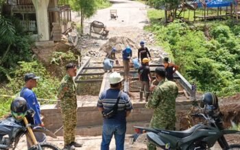 Dandim 0108/Agara Tinjau Pembangunan Jembatan Beton di Lawe Sikap I, Aceh Tenggara