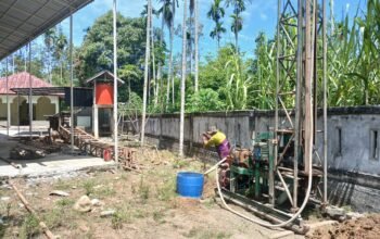 Satgas TMMD Ke-129 Kodim 0102/Pidie Mulai Pengeboran Sumur Bor di Komplek Masjid Desa Blang Cot