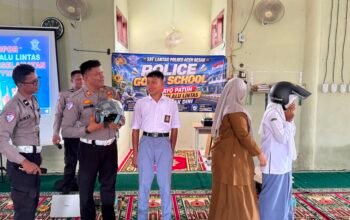 POLANTAS KARIB Hadir di SMK Negeri 1 Jantho, Pelajar Dibekali Edukasi Keselamatan Berlalu Lintas