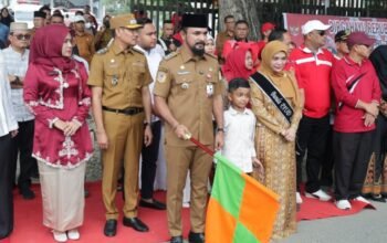 Bupati Al-Farlaky Lepas Pawai Karnaval HUT RI di Idi, Berlangsung Meriah