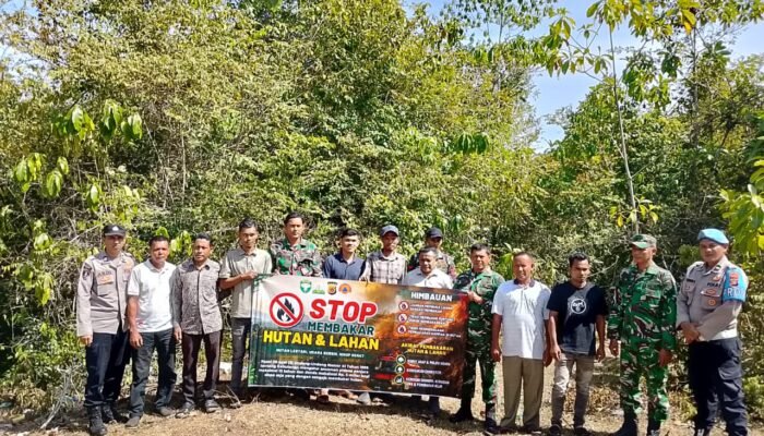 Cegah Karhutla,Polsek Montasik Bersama Forkopimcam Imbau Warga Tak Bakar Hutan Dan Lahan