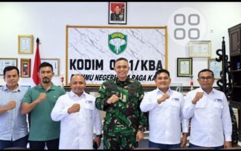 SMSI Aceh Besar Audiensi dengan Dandim 0101/KBA, Siap Perkuat Sinergi dan Sebarluaskan Informasi Positif