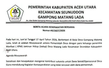 Dugaan Pemotongan Berkedok ‘Sumbangan Sukarela’, Dana Jadup Aceh Utara Jadi Sorotan
